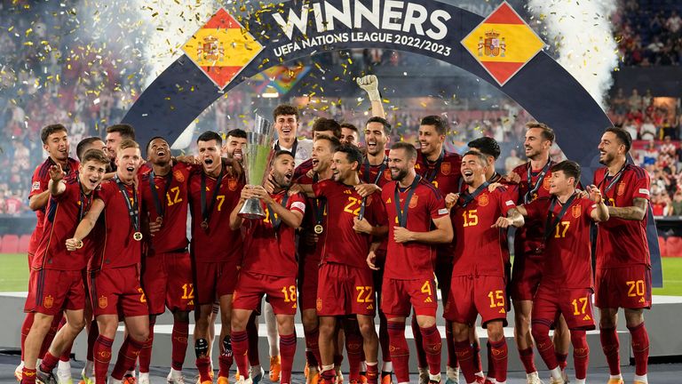 Hình ảnh Tây Ban Nha đương kim vô địch Nations League