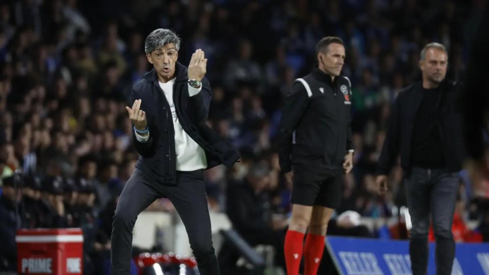 Real Sociedad head coach Imanol Alguacil in his pre-match press conference