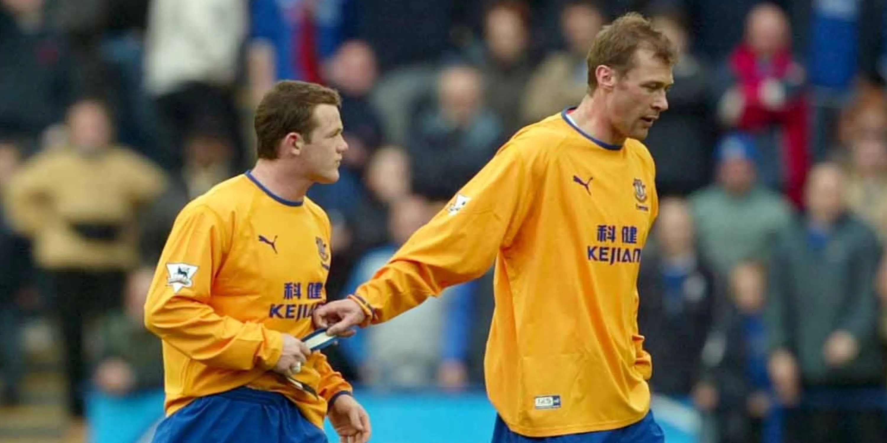 Duncan Ferguson và Wayne Rooney thời còn thi đấu cùng nhau tại Everton