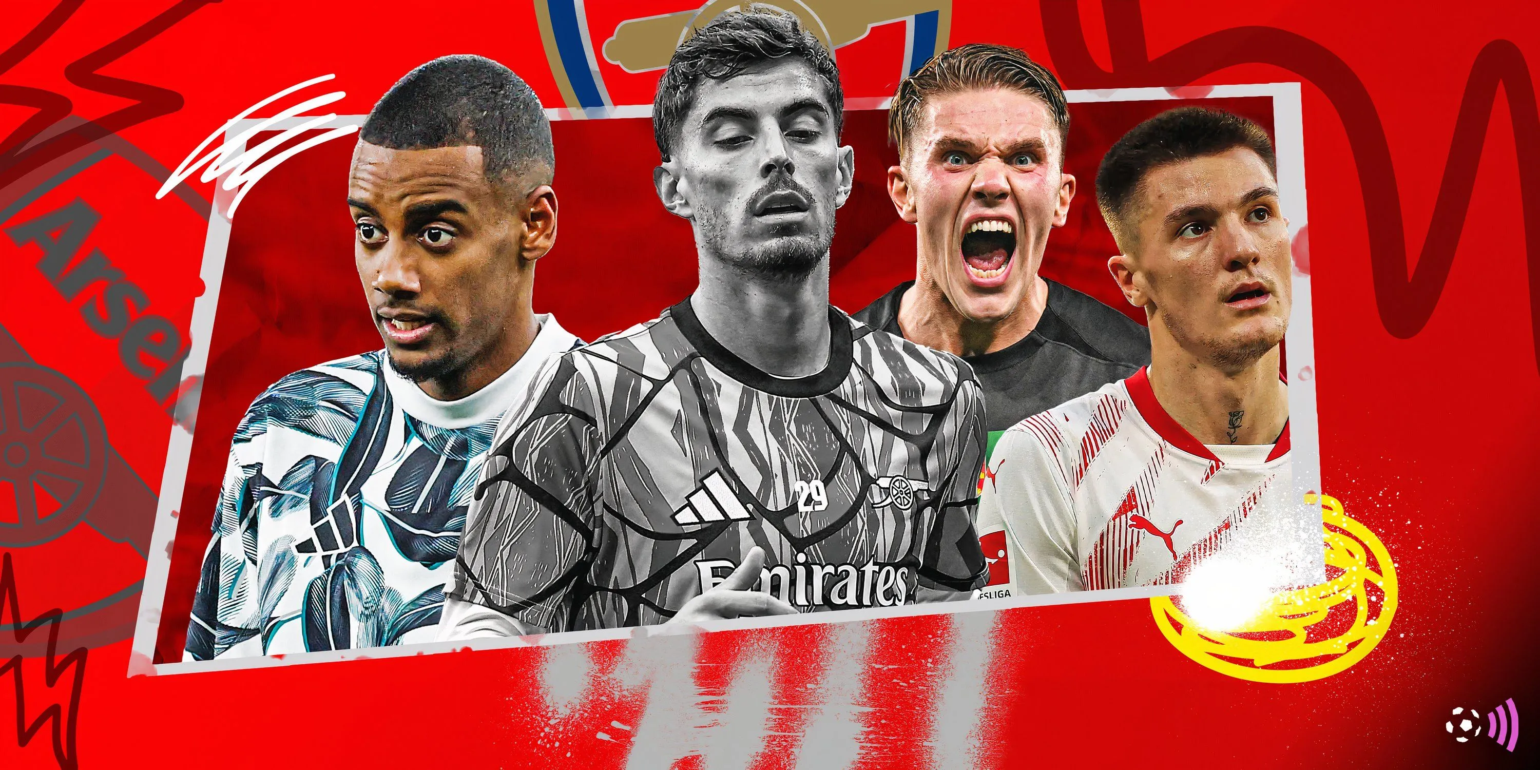 Các mục tiêu chuyển nhượng tiền đạo tiềm năng của Arsenal: Havertz, Sesko, Isak, Gyokeres