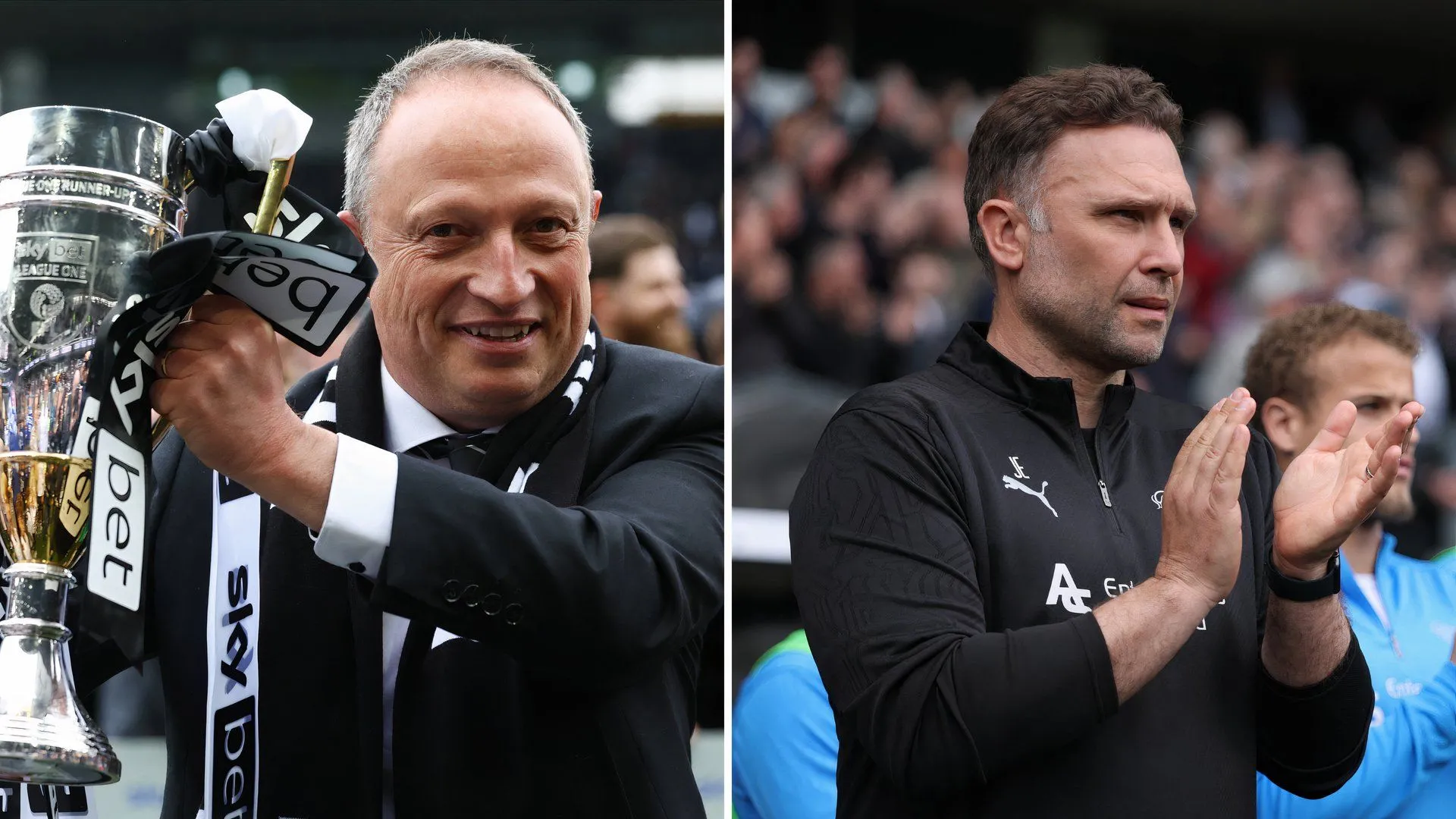 Chủ sở hữu David Clowes và HLV John Eustace của Derby County