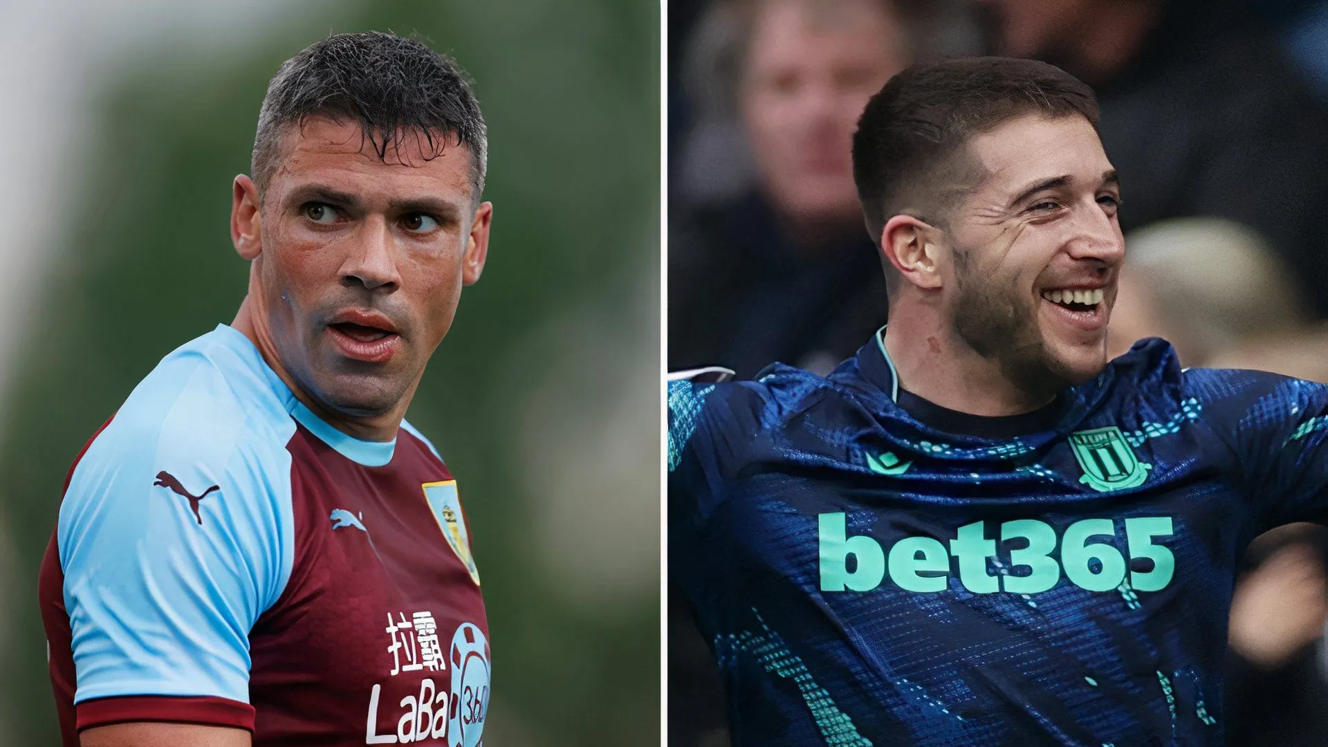 Giám đốc kỹ thuật Jon Walters và Lynden Gooch, một trong những cầu thủ rời Stoke City sau mùa giải.