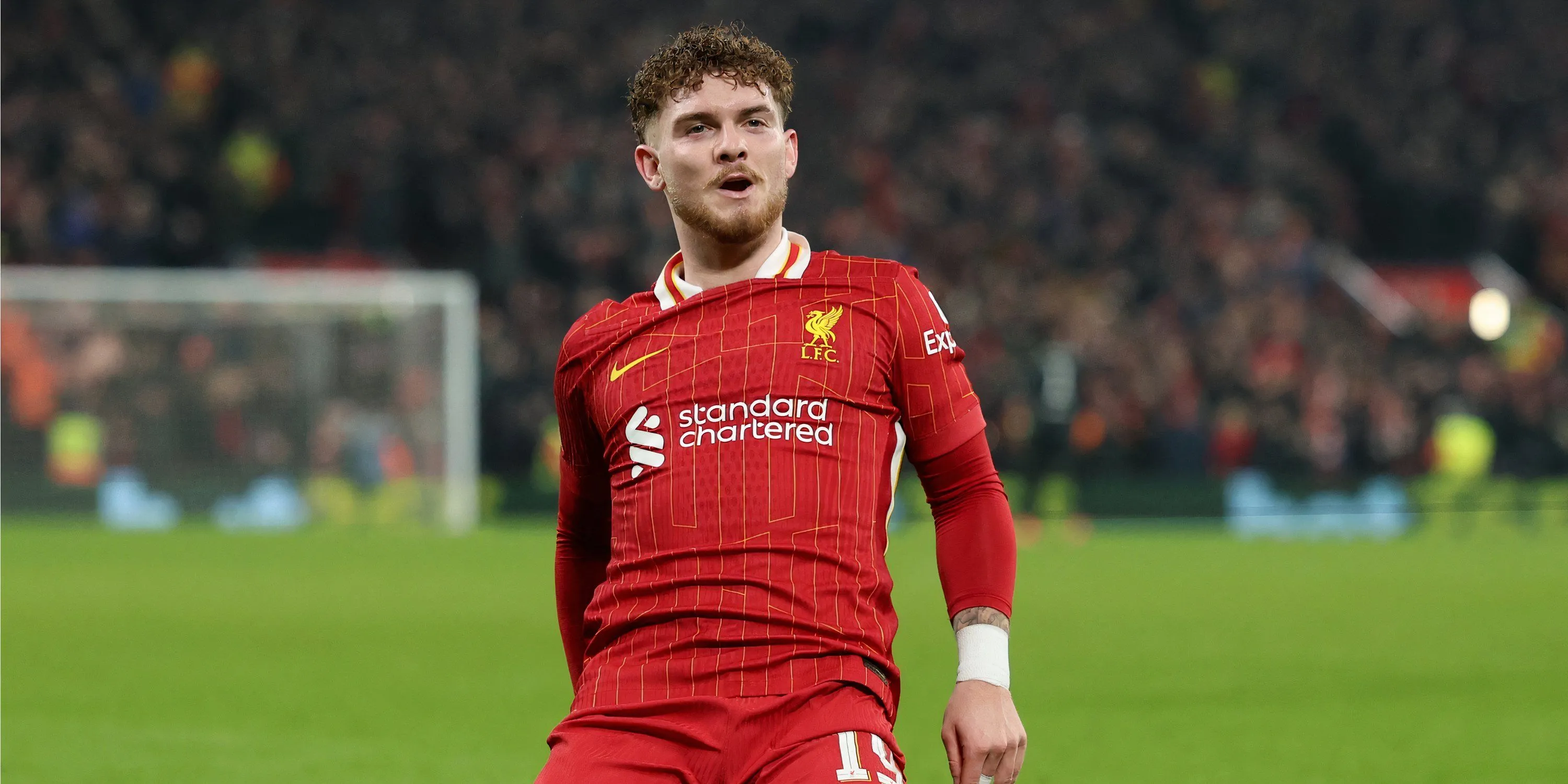 Harvey Elliott ăn mừng bàn thắng trong màu áo Liverpool, cầu thủ được Wolves nhắm đến