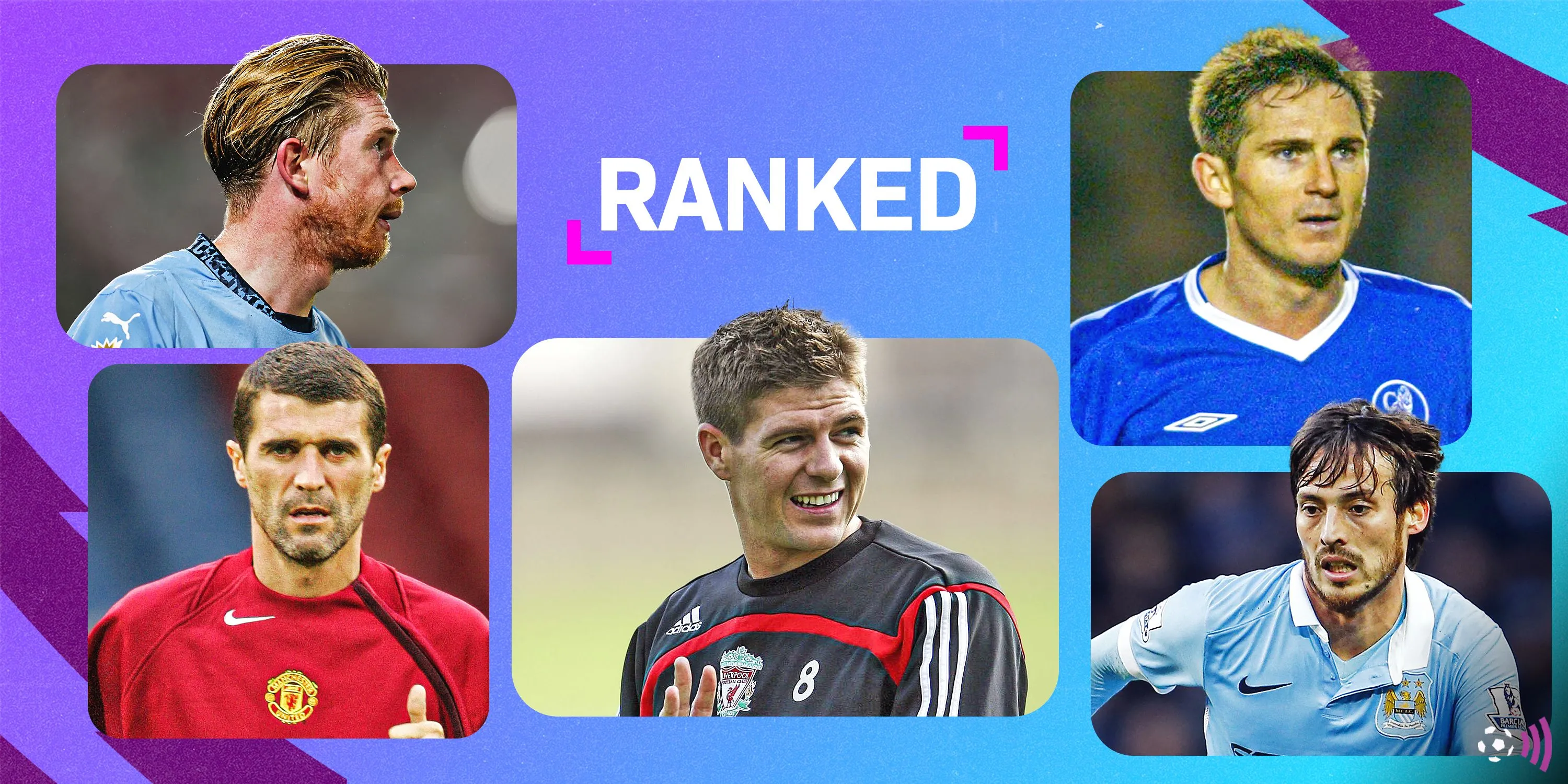 Hình ảnh minh họa các tiền vệ xuất sắc nhất lịch sử Premier League