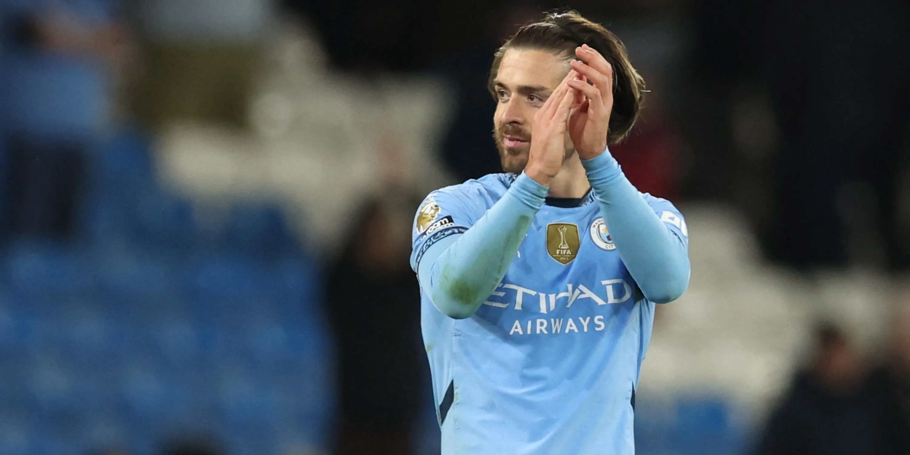Jack Grealish trong màu áo Man City, cầu thủ đang được đồn đoán gia nhập Everton