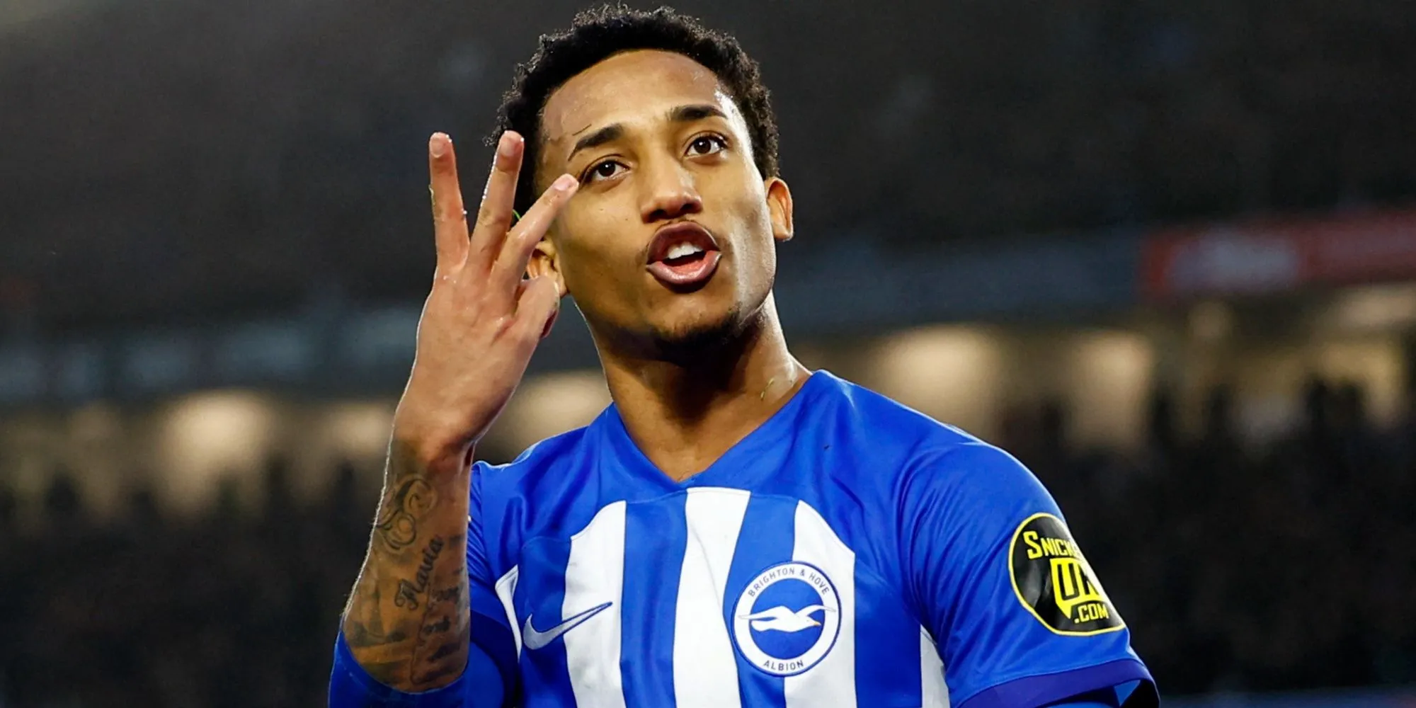 Joao Pedro thi đấu cho Brighton tại giải Ngoại hạng Anh