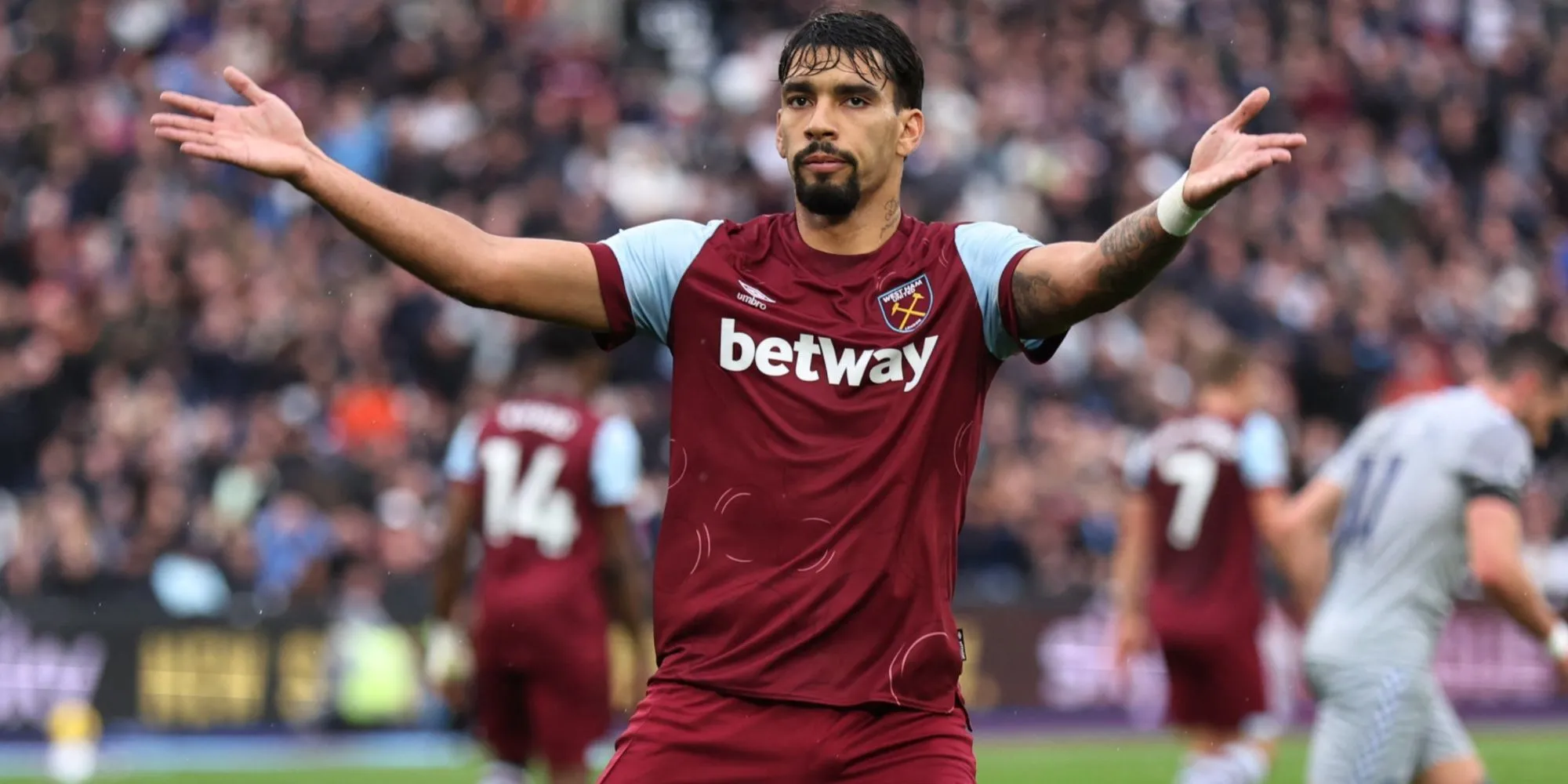Lucas Paqueta không giấu được cảm xúc khi thi đấu cho West Ham