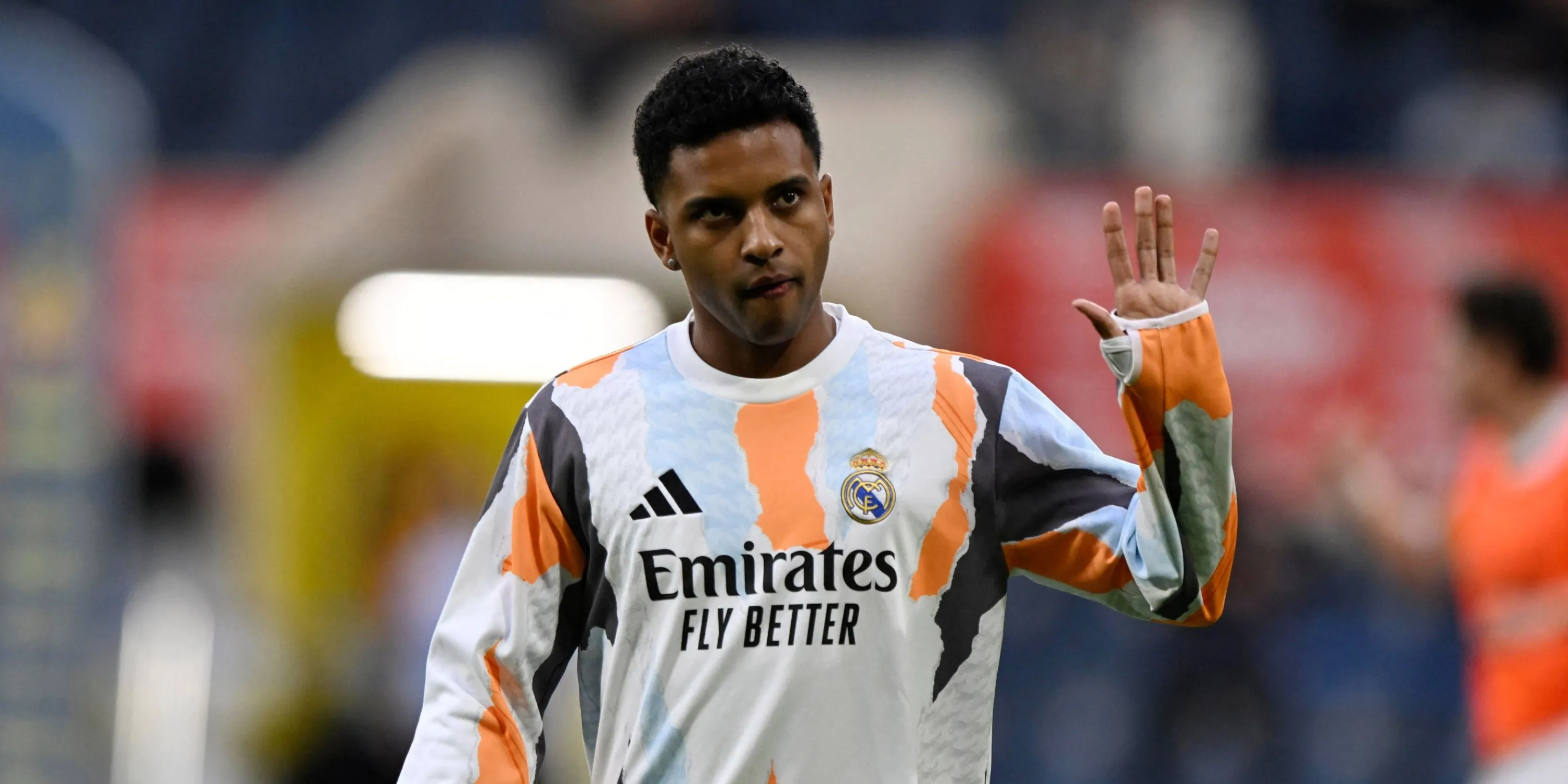 Ngôi sao Real Madrid Rodrygo ăn mừng bàn thắng