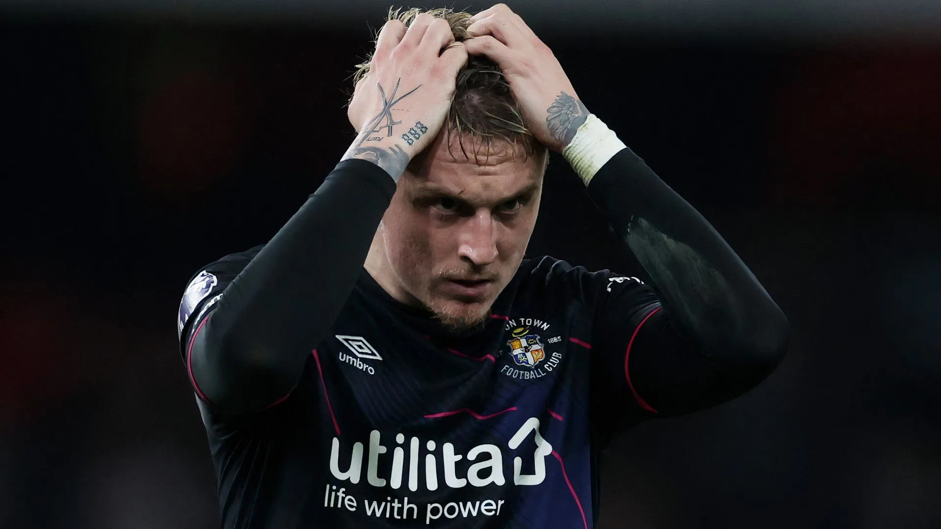 Người hâm mộ Luton Town trên khán đài sân Kenilworth Road