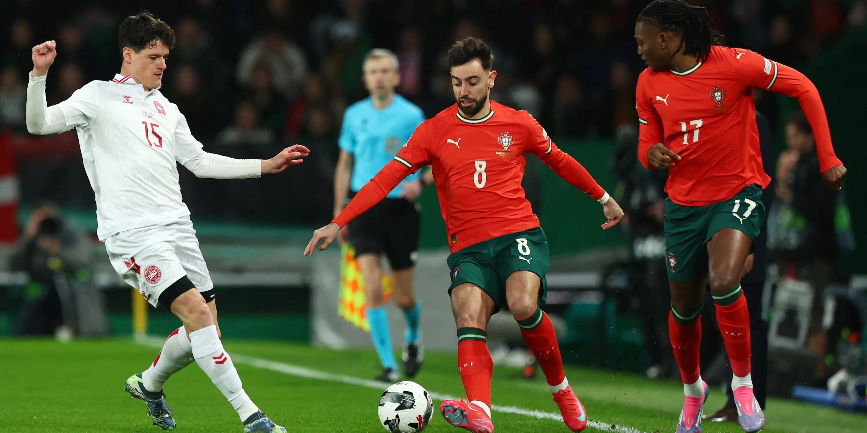 Bruno Fernandes thi đấu cho đội tuyển Bồ Đào Nha tại Nations League