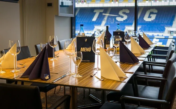 Không gian Business Club sang trọng tại sân Rhein-Neckar-Arena.
