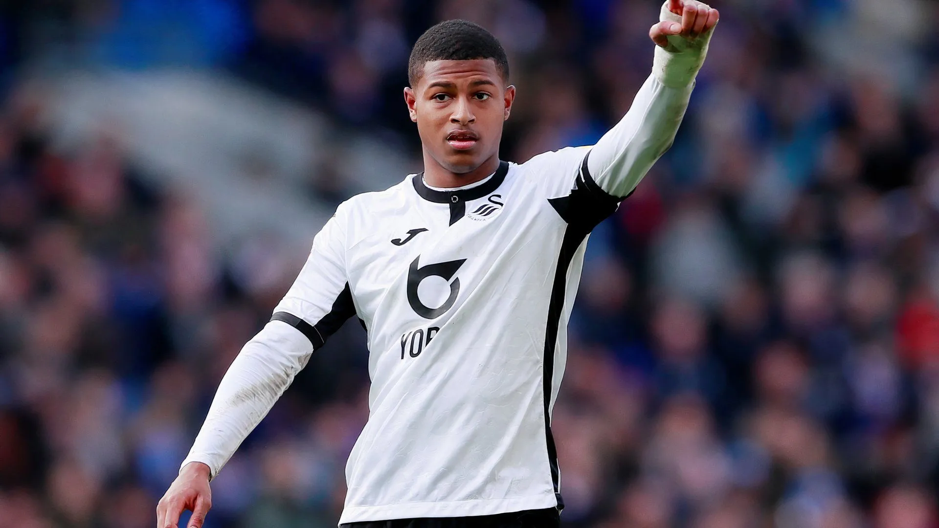 Rhian Brewster thi đấu cho Swansea City