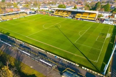 Sân vận động Haig Avenue nhìn từ trên cao, sân nhà của Southport FC