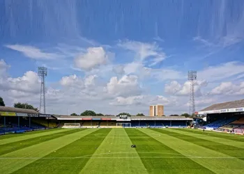 Sân vận động Roots Hall của Southend United nhìn từ trên cao, nơi chứng kiến nhiều thăng trầm lịch sử bóng đá Anh