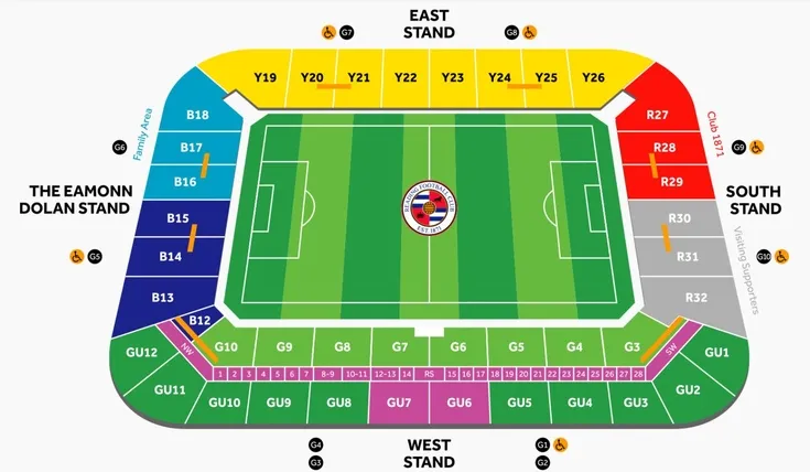 Sơ đồ chỗ ngồi sân Madejski