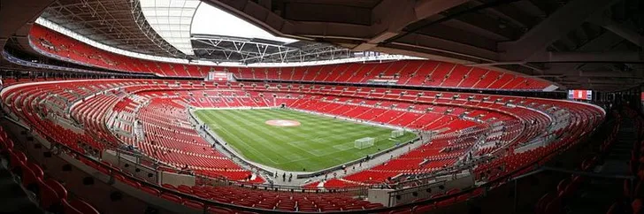 Sơ đồ tổng thể sân vận động Wembley hiển thị các khu vực chỗ ngồi