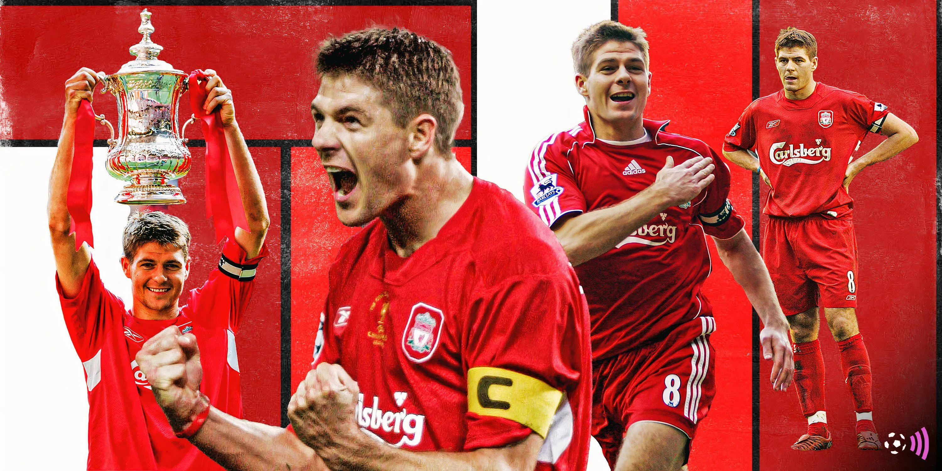 Steven Gerrard trong màu áo Liverpool, biểu tượng của lòng trung thành từ chối Real Madrid theo lời đề nghị của Zidane