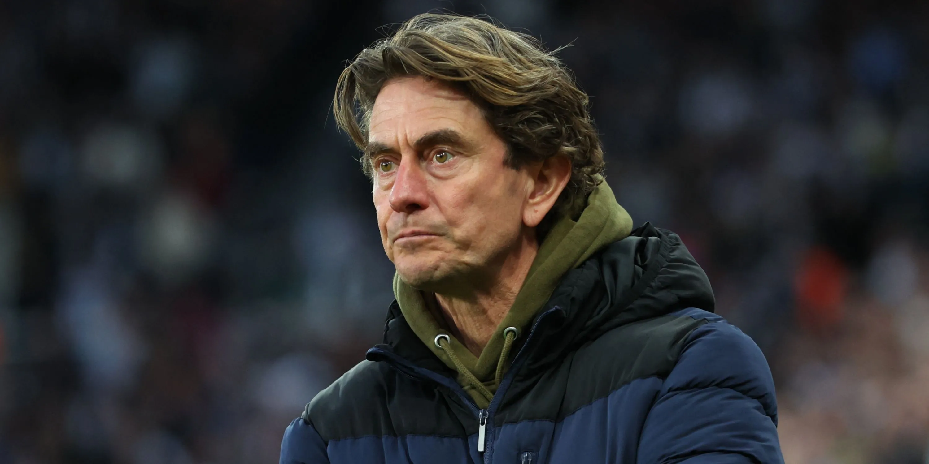Thomas Frank, huấn luyện viên trưởng mới của Tottenham Hotspur, tại một trận đấu Premier League.