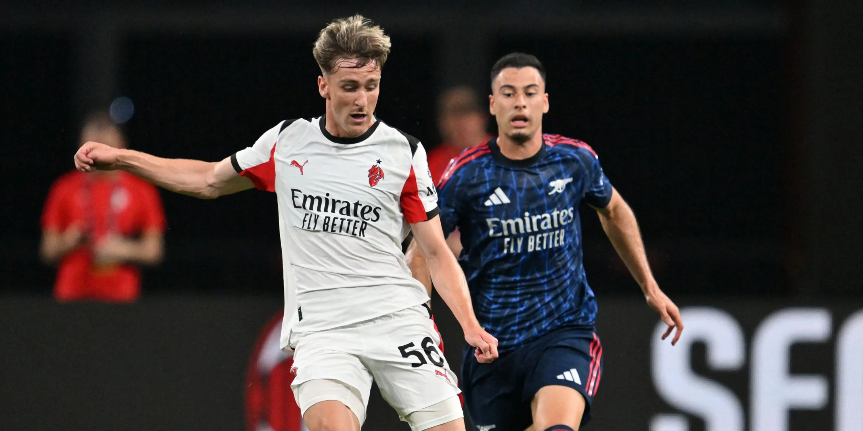Tiền đạo Gabriel Martinelli của Arsenal thi đấu không mấy ấn tượng trên hàng công trong trận giao hữu tiền mùa giải.