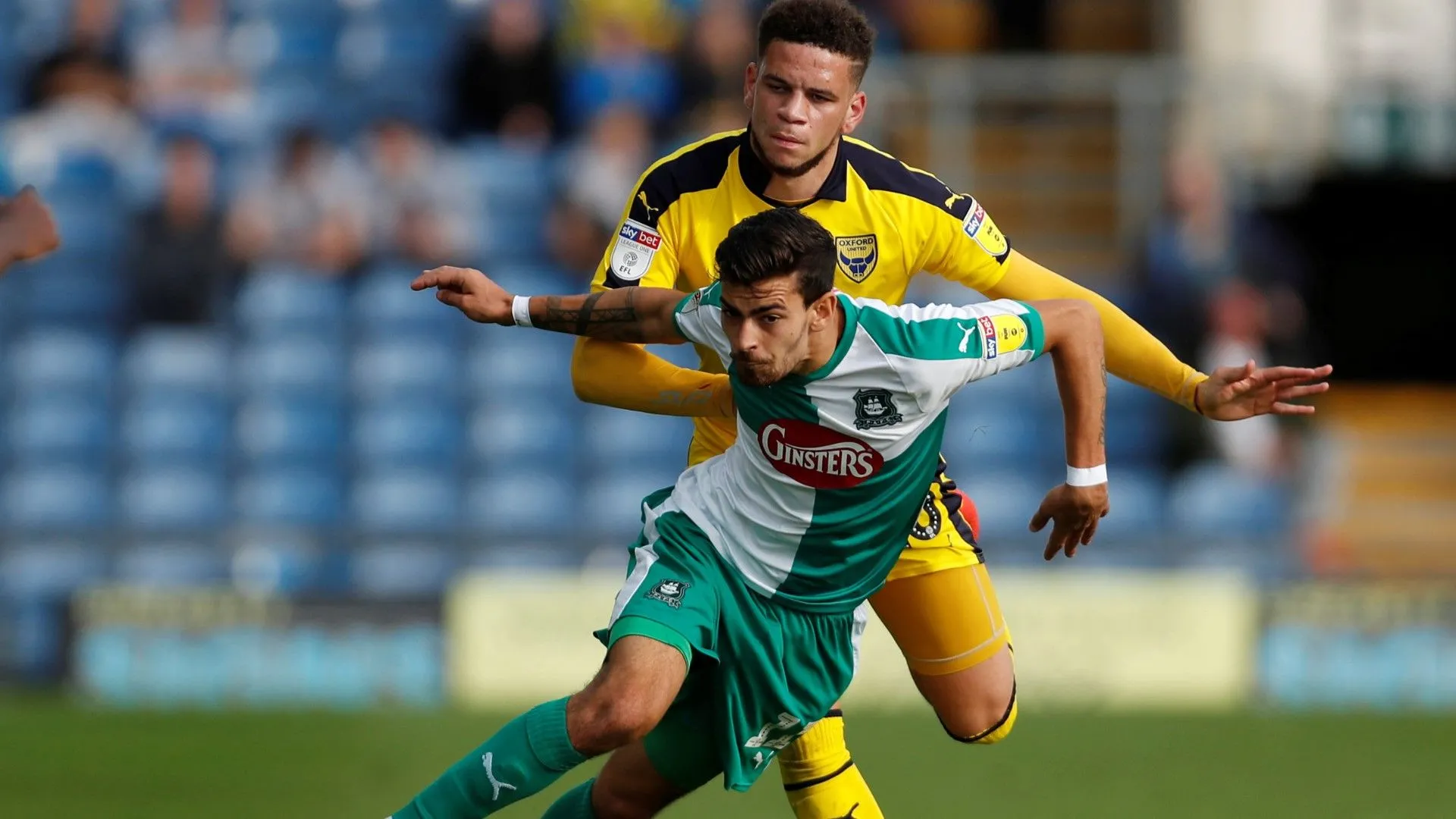 Tiền vệ Ruben Lameiras trong màu áo Plymouth Argyle, nơi anh đã tỏa sáng rực rỡ tại League One.