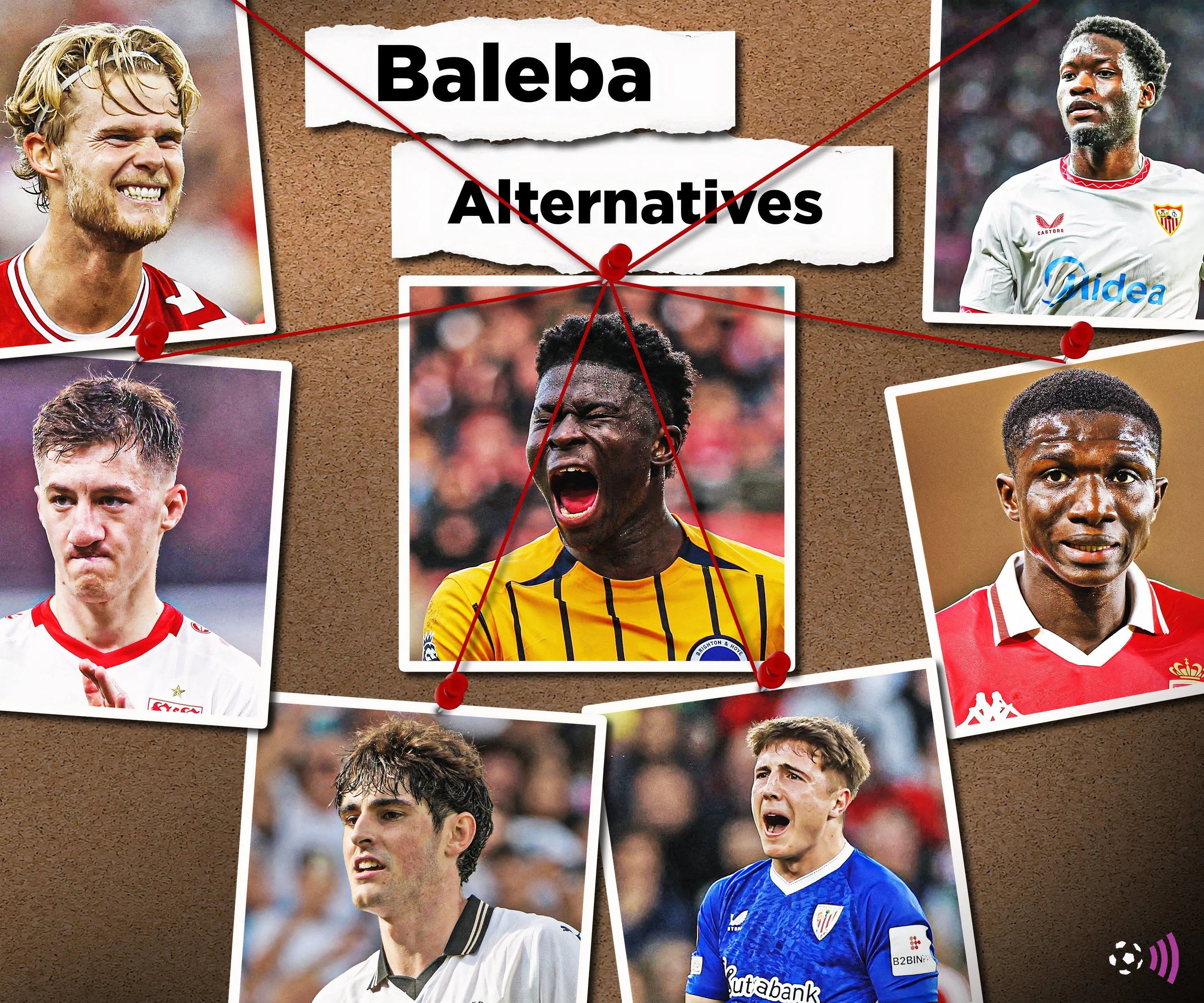 Các lựa chọn thay thế Carlos Baleba cho vị trí tiền vệ của Manchester United