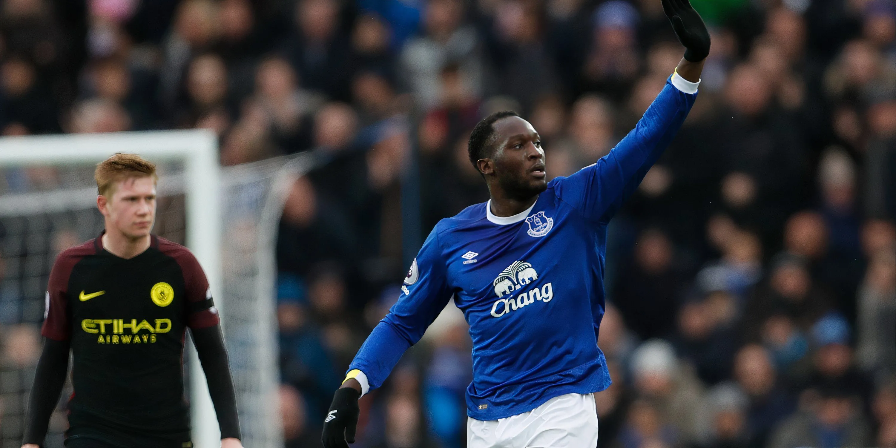 Romelu Lukaku trong màu áo Everton tại Premier League, biểu tượng một thời của Goodison Park