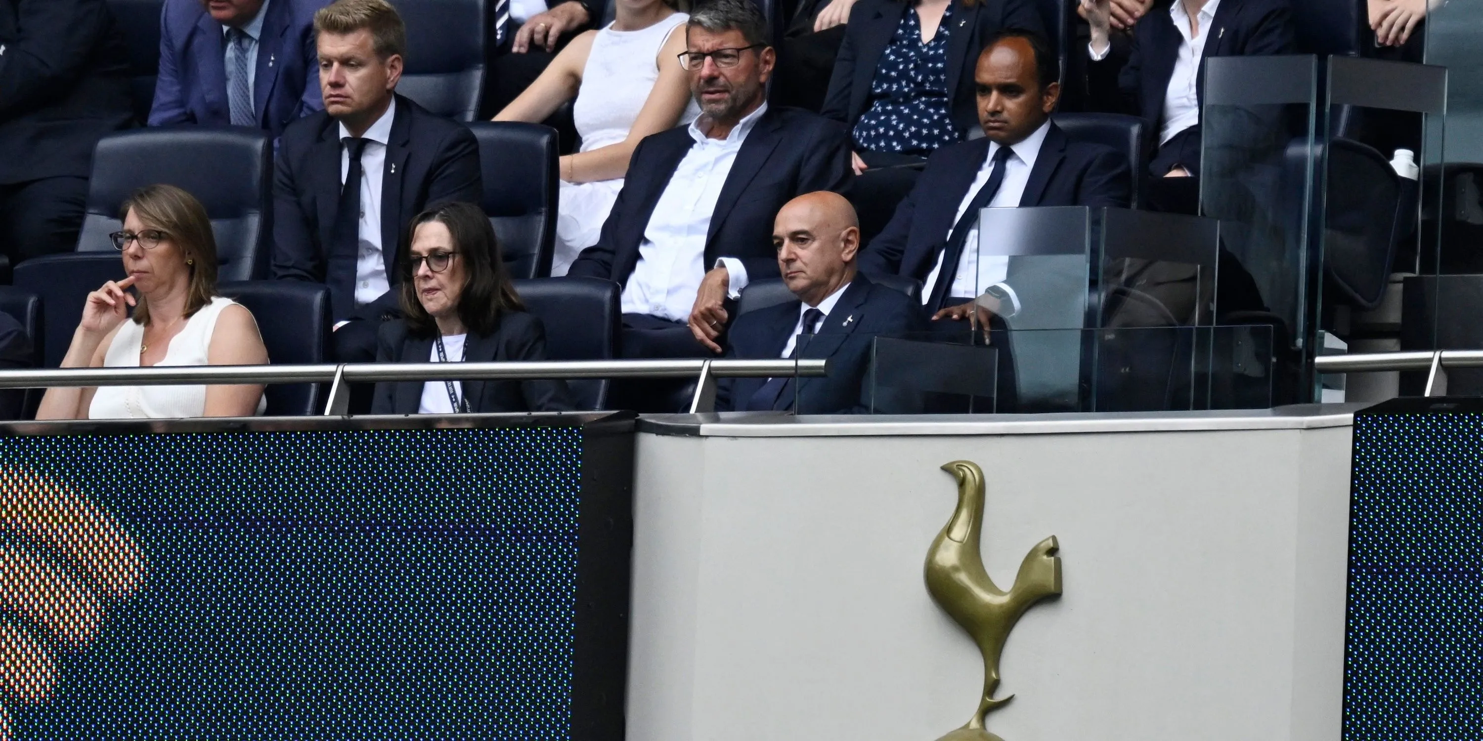 Daniel Levy, Johan Lange và Vinai Venkatesham trong ngày công bố thay đổi lãnh đạo tại Tottenham
